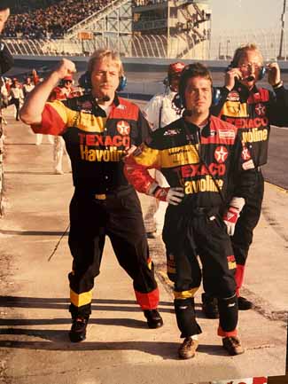 Raymond Fox III (center) with Robert Yates and Larry McReynolds.